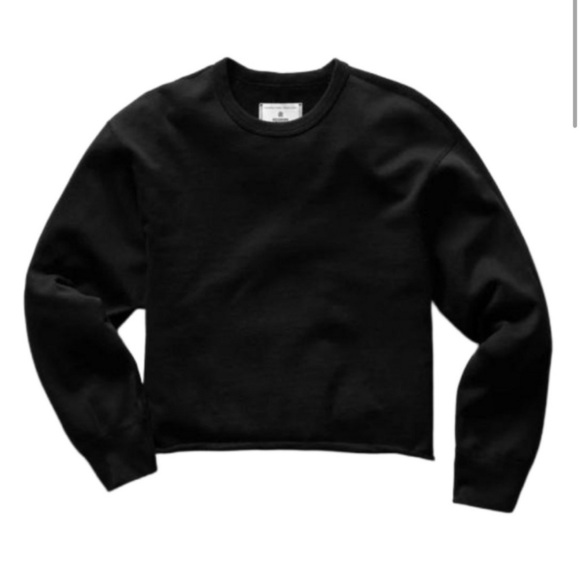 REIGNING CHAMP | Lightweight Terry Cut-off Crewneck Black - Picture 2 of 6